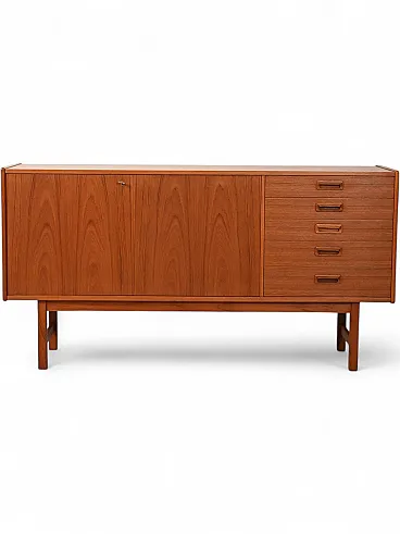 Credenza scandinava con maniglie a sbalzo, anni '60