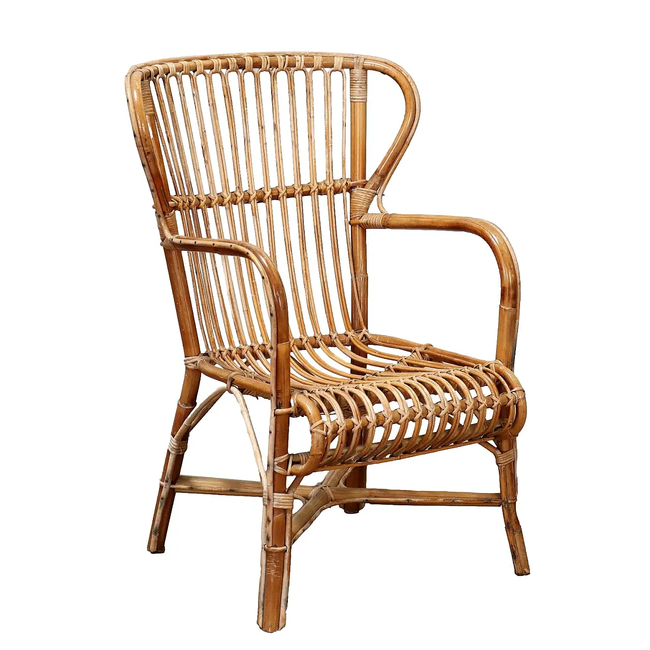 Armchair in bamboo, 1980s 1