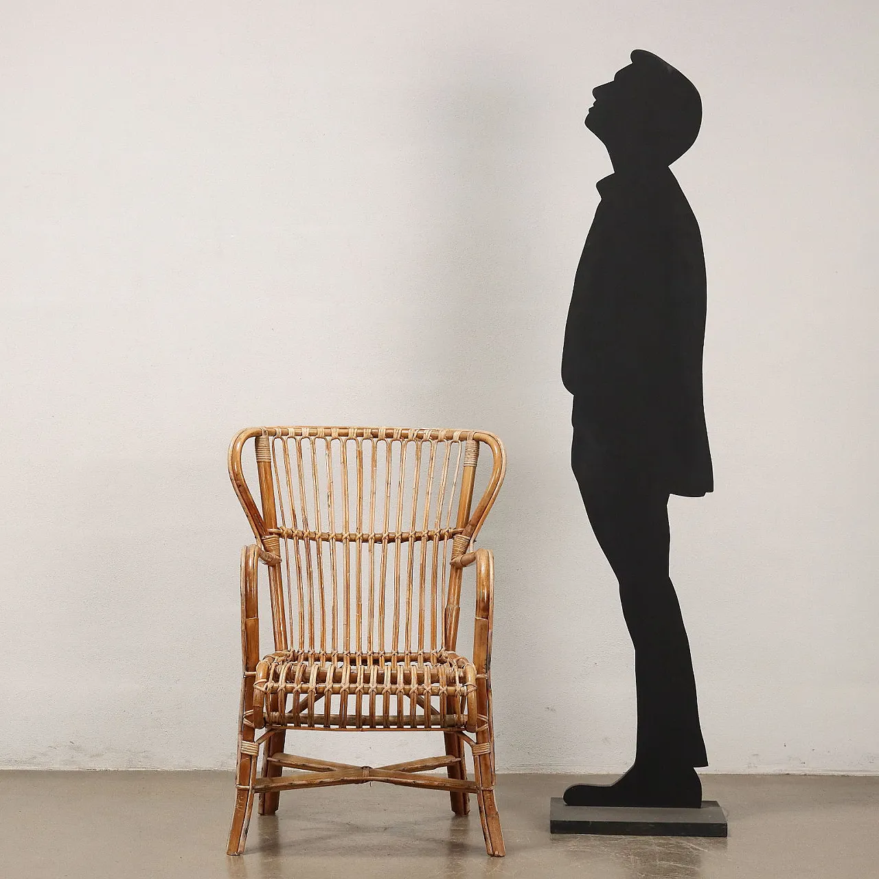 Armchair in bamboo, 1980s 2