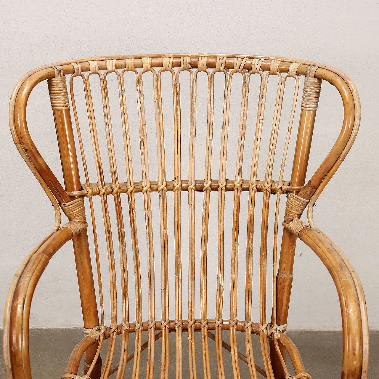 Armchair in bamboo, 1980s 4