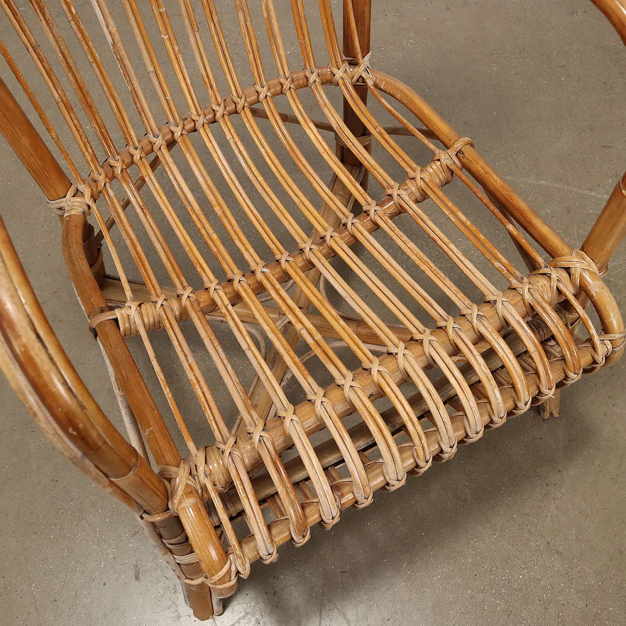 Armchair in bamboo, 1980s 7