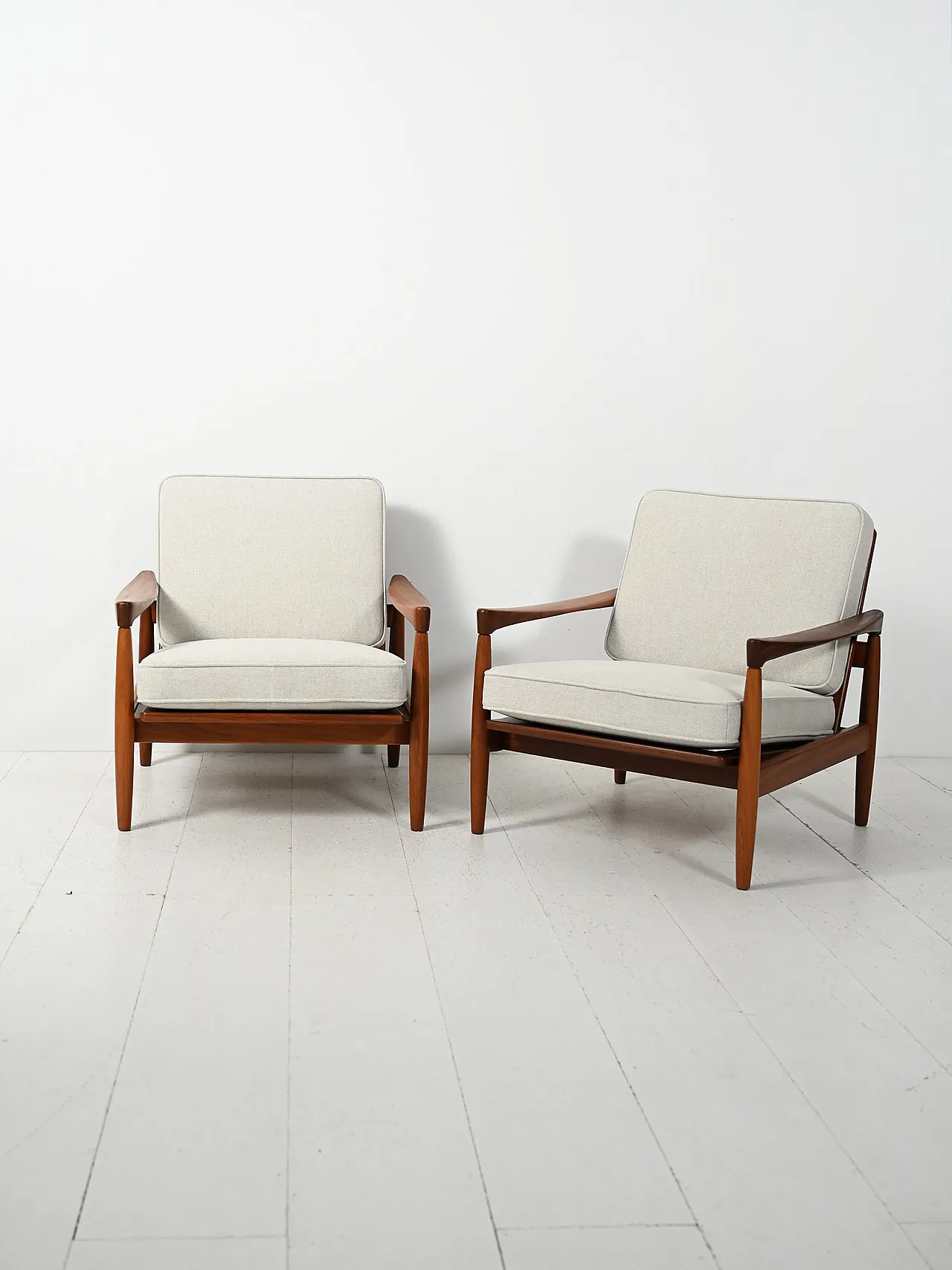 Pair of Scandinavian armchairs Kölding model, 70s 1