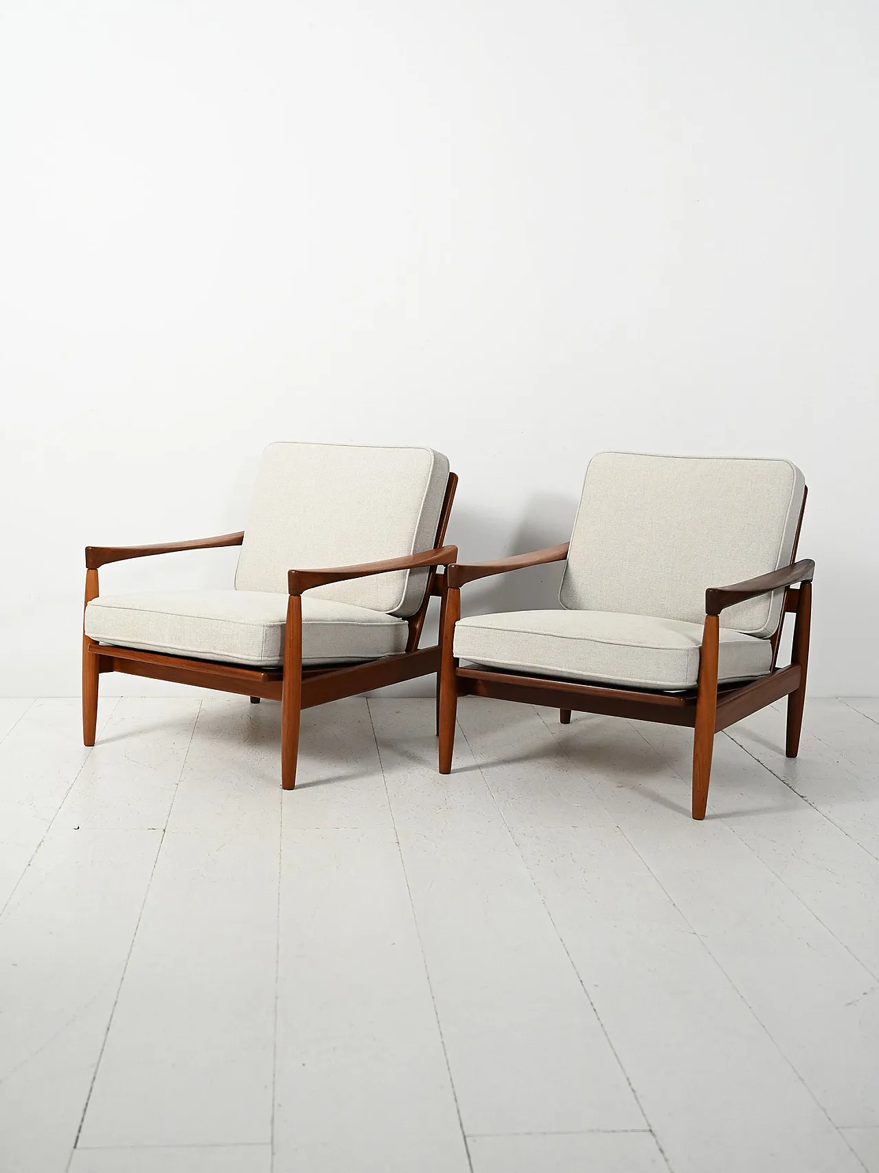 Pair of Scandinavian armchairs Kölding model, 70s 2