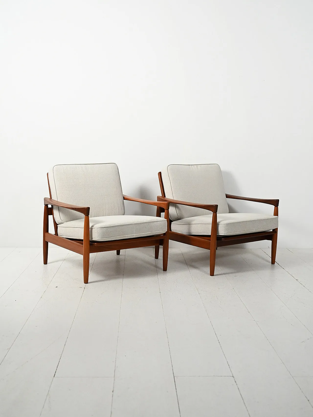 Pair of Scandinavian armchairs Kölding model, 70s 5