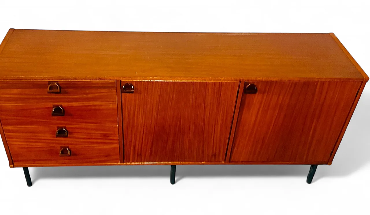 Sideboard in beech and teak, Italy, 1960s 8
