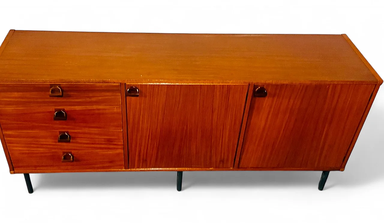 Sideboard in beech and teak, Italy, 1960s 10