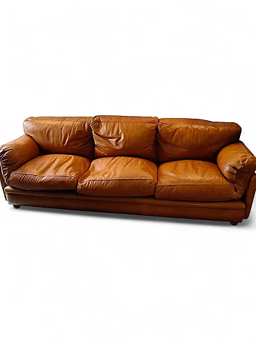 Divano modello Poppy di Poltrona Frau in pelle, anni '70