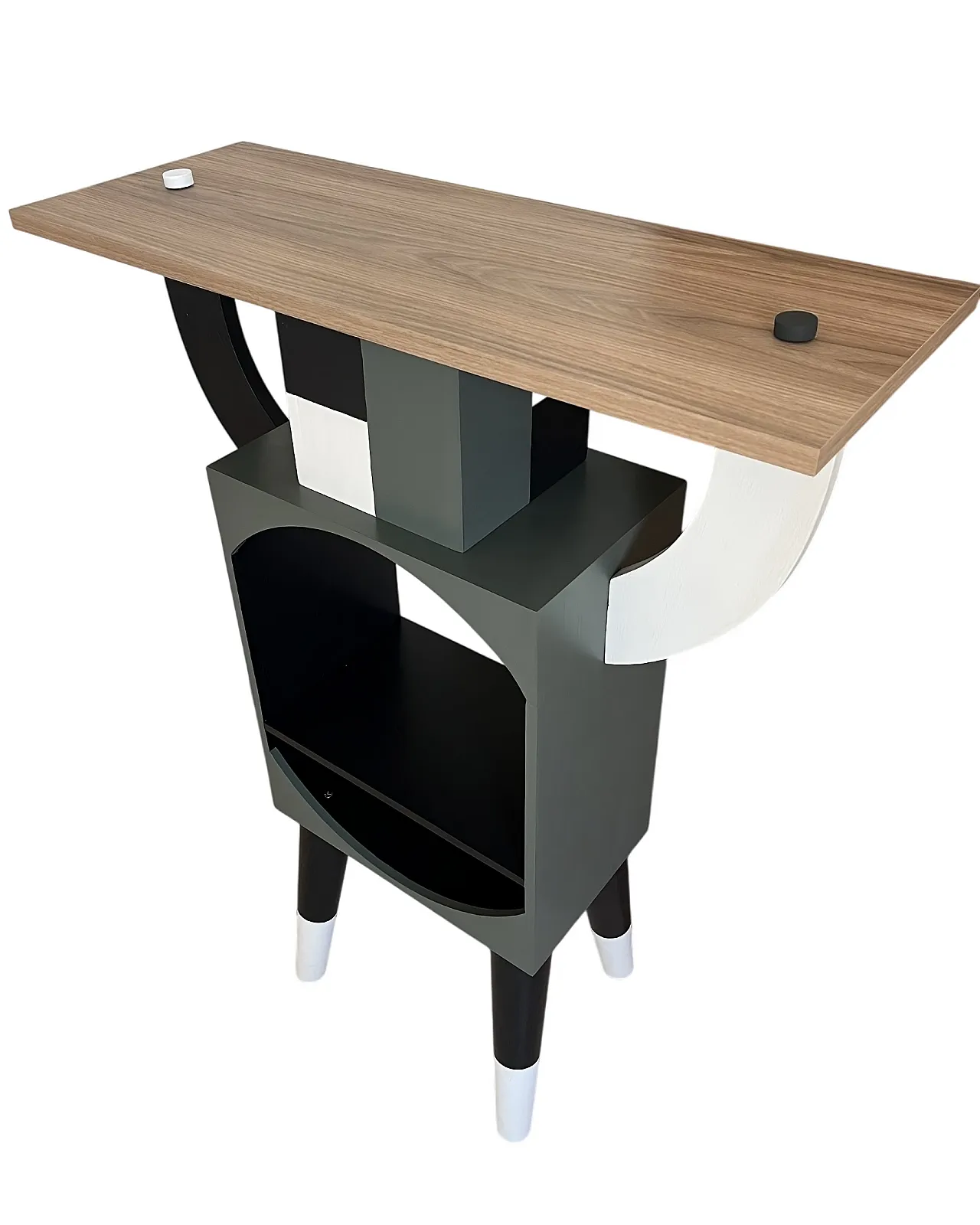 Hand-painted oak console , 2000s 4