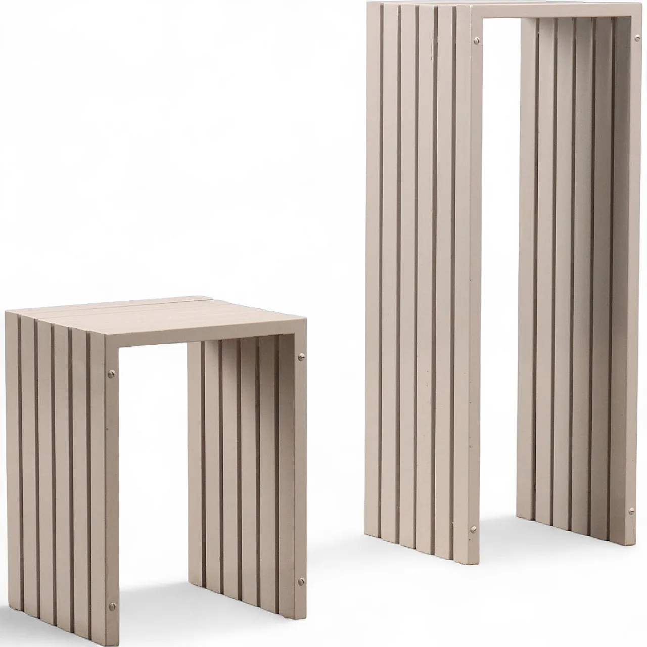 Coppia di espositori in metallo smaltato, '900 8