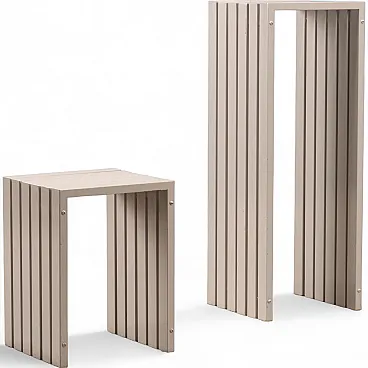 Coppia di espositori in metallo smaltato, '900