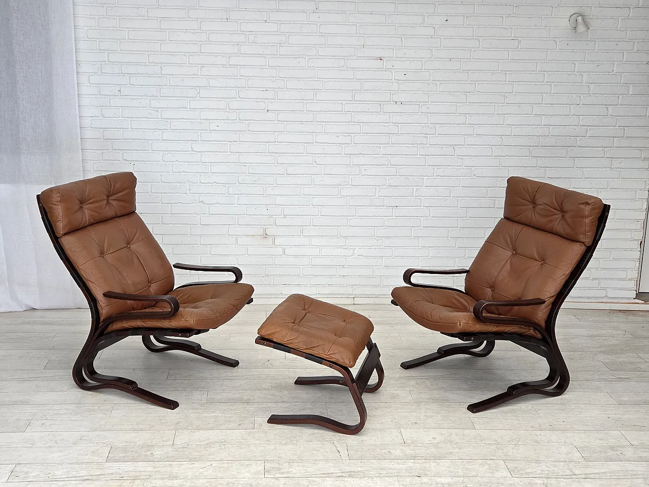 Pair of set of chairs Norwegian  by Else & Nordahl Solheim, 1970s 2