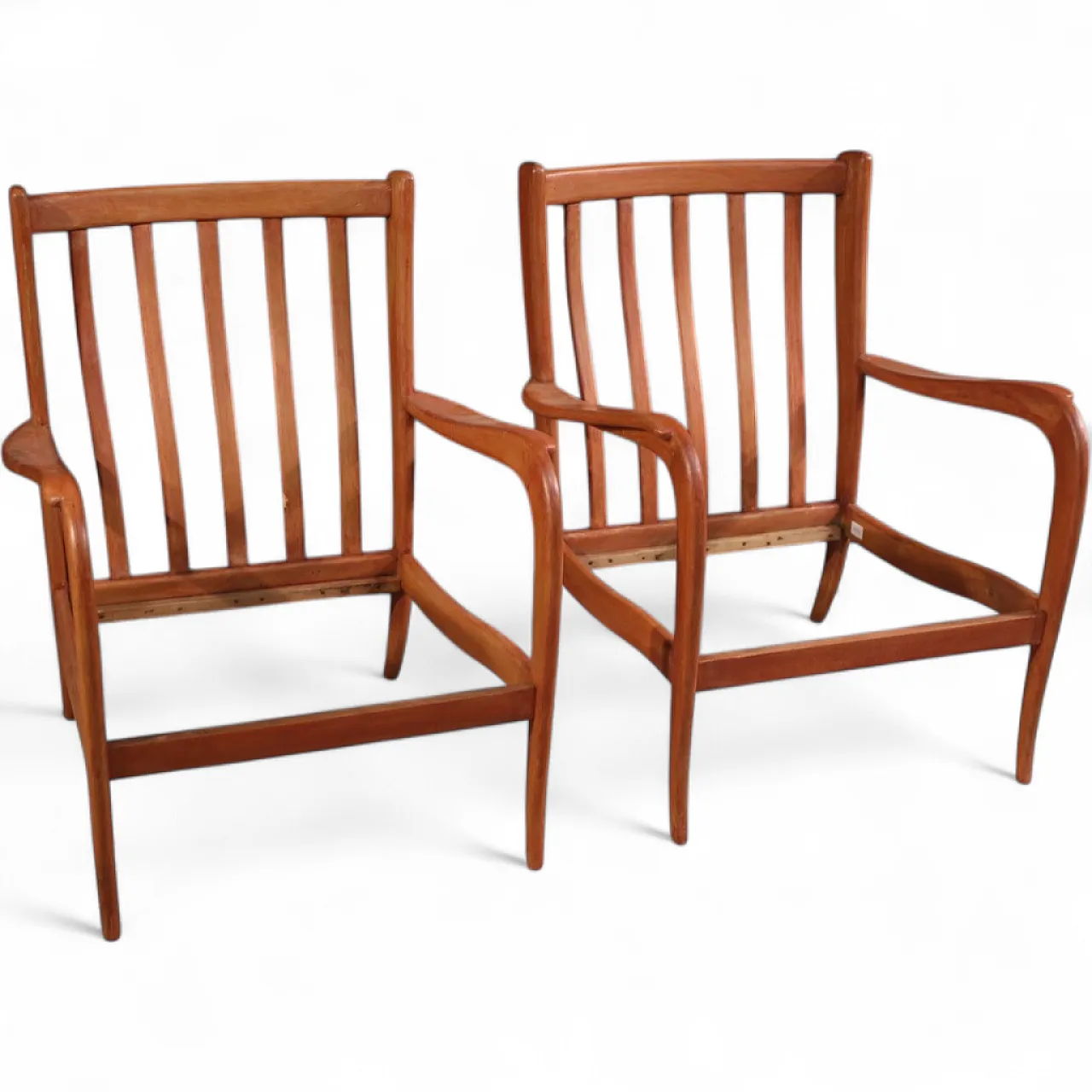 Pair of Italian armchairs in Paolo Buffa style, 1970s 13