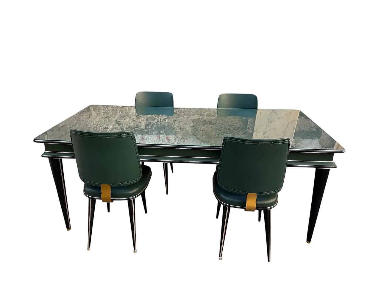 Table with 4 chairs by Umberto Mascagni, 1950s 1