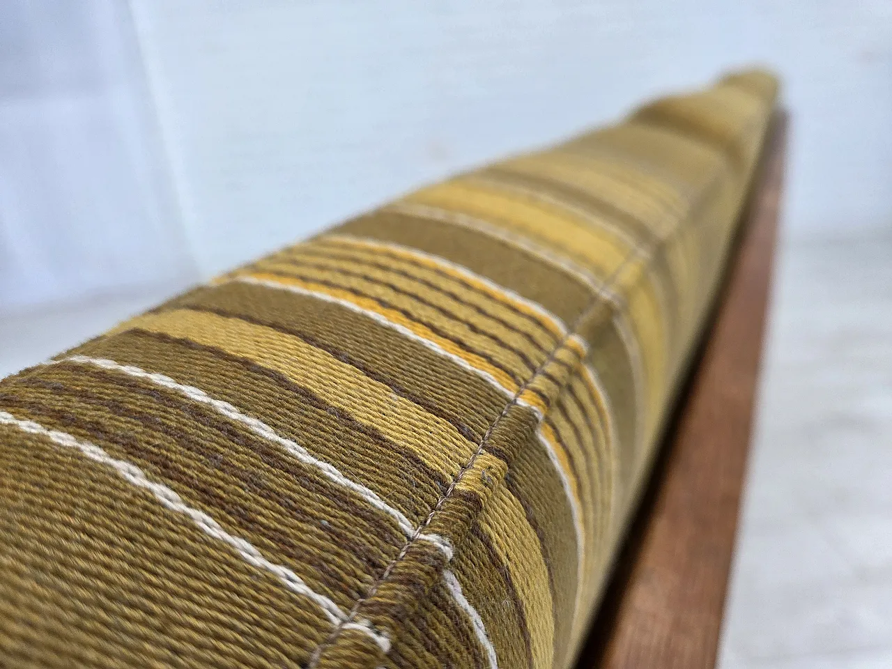 Danish 3-seater sofa, wool, solid oak wood, 1970s 15