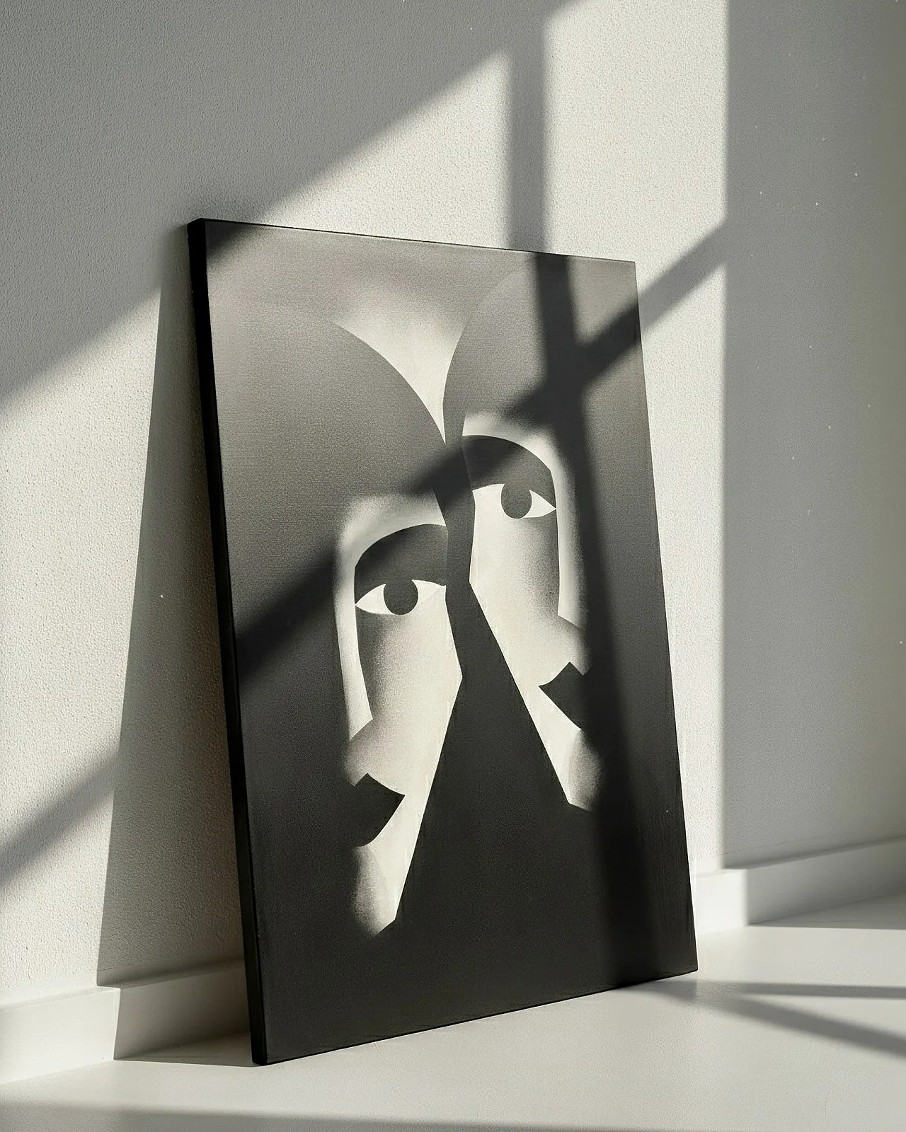 Unique work painting Two Faces, 2000s 1
