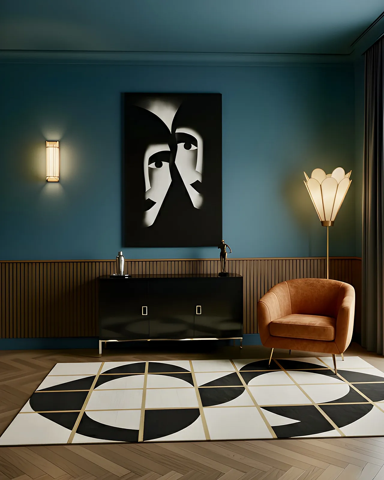 Unique work painting Two Faces, 2000s 6