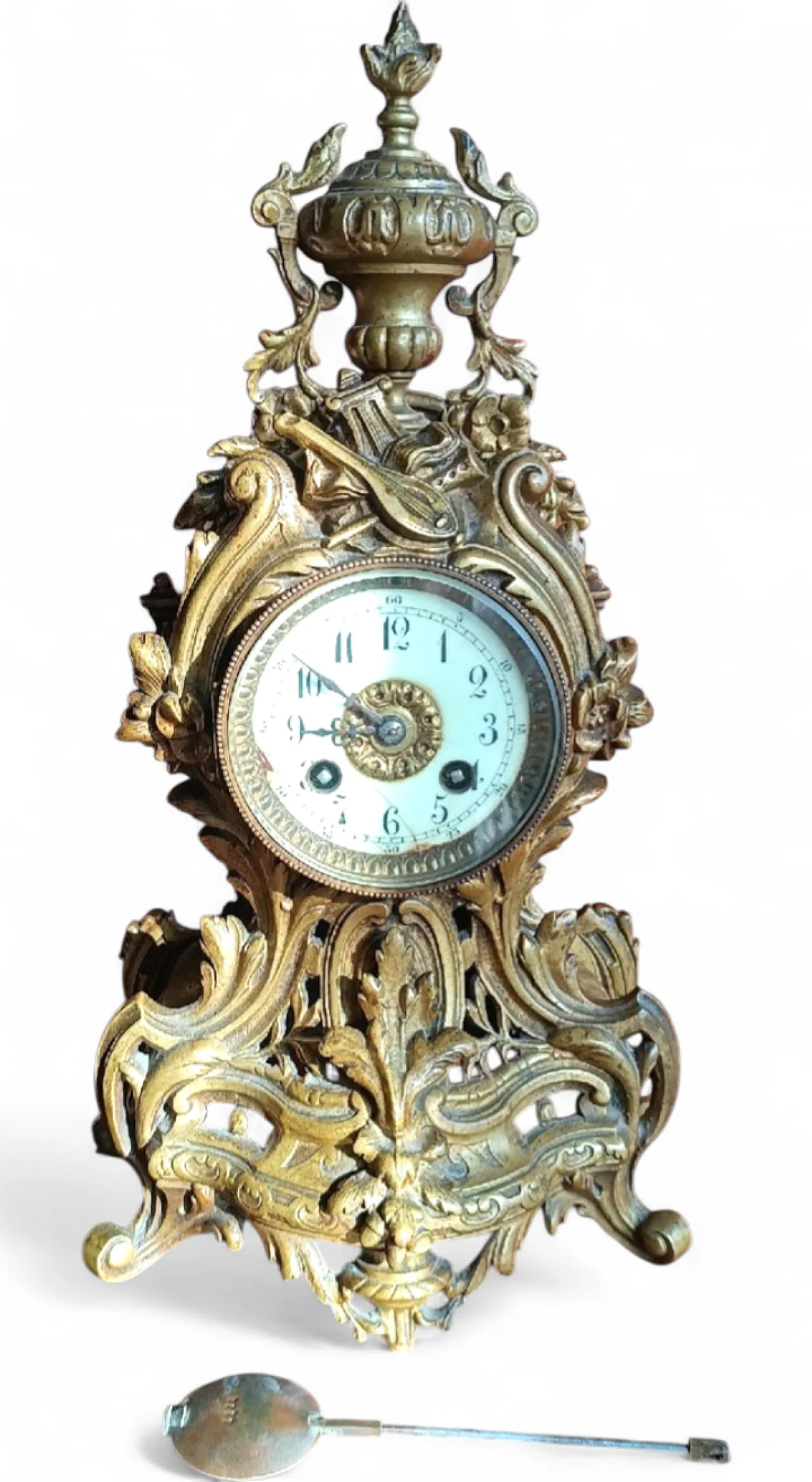 Bronze and porcelain table clock, mid-19th century 11