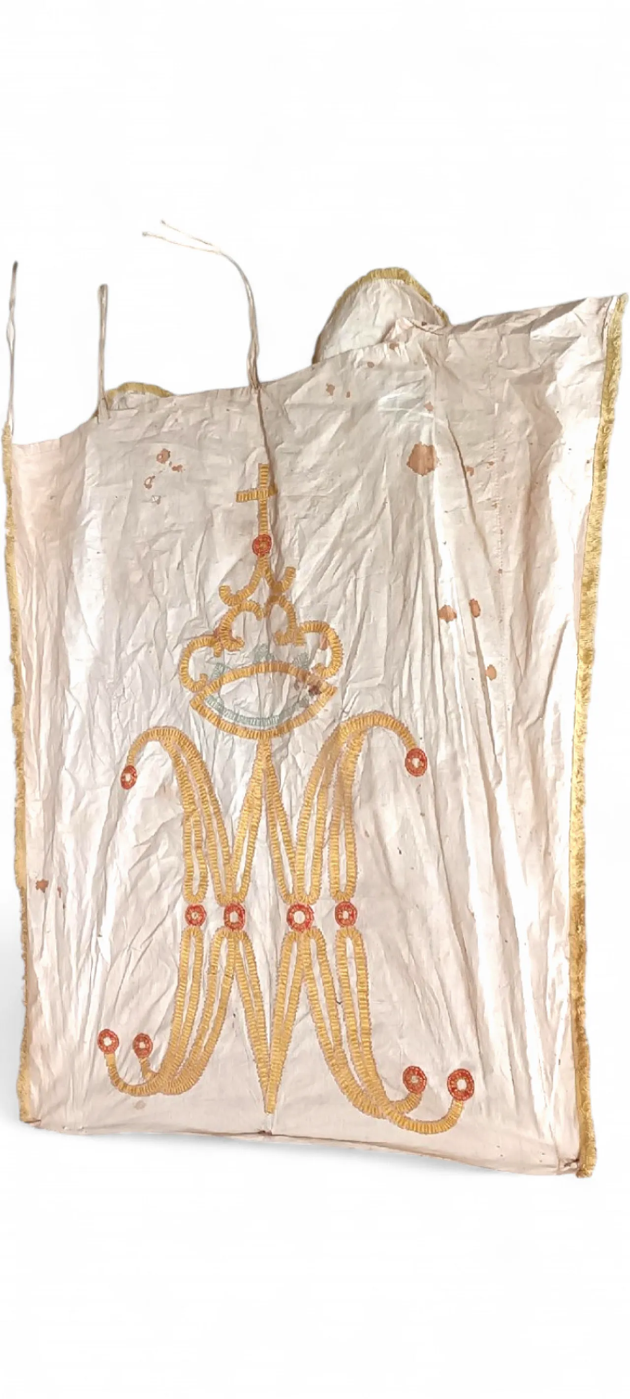 Embroidered fabric banner, 18th century 6