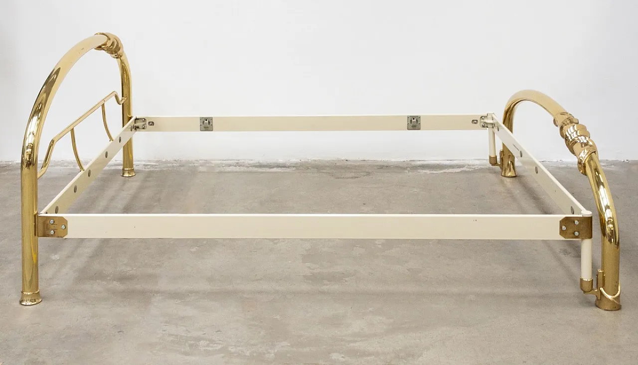 Nodo d'Amore, letto matrimoniale in ottone di Lipparini, anni '70 6