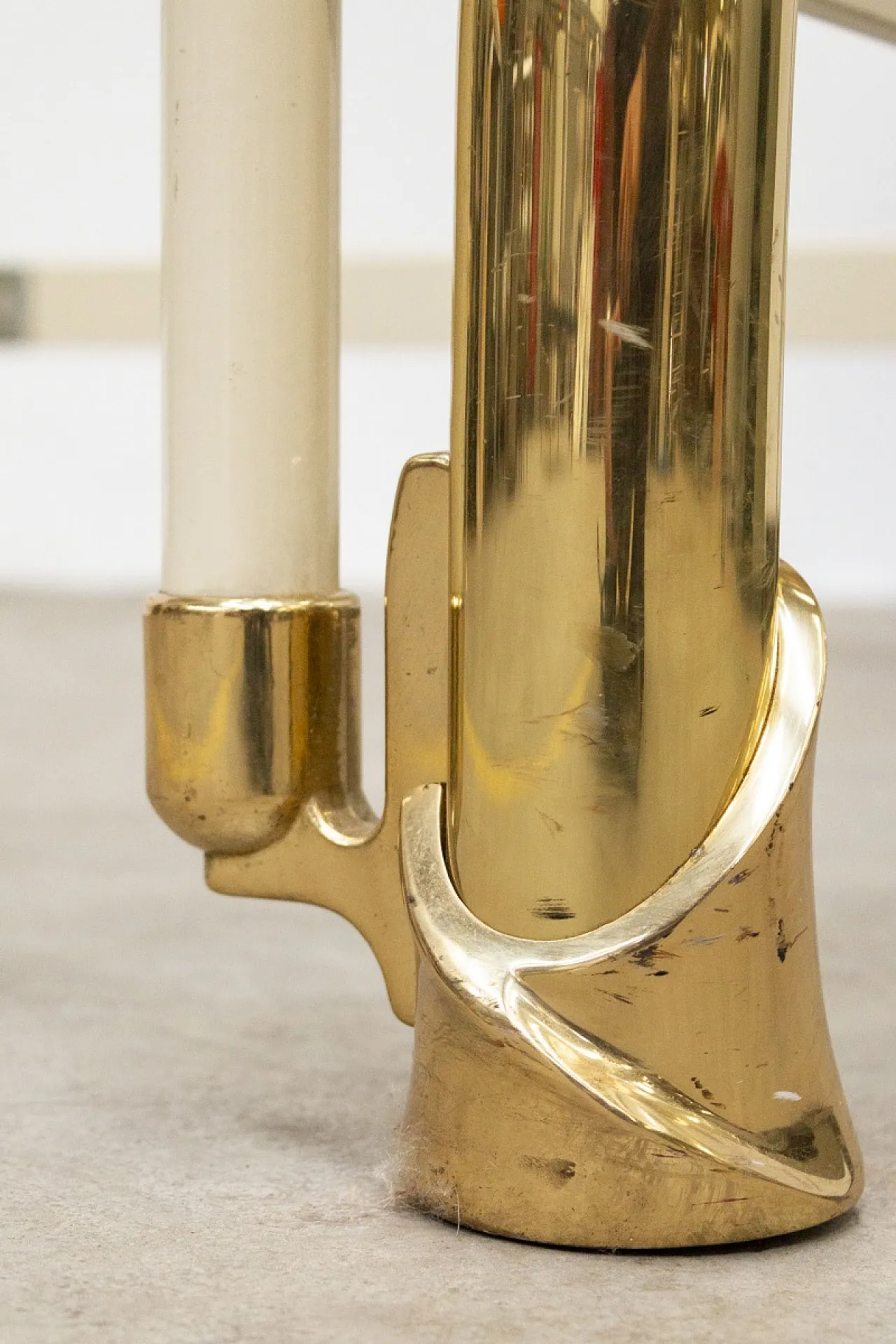 Nodo d'Amore, letto matrimoniale in ottone di Lipparini, anni '70 12