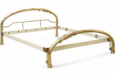Nodo d'Amore, letto matrimoniale in ottone di Lipparini, anni '70