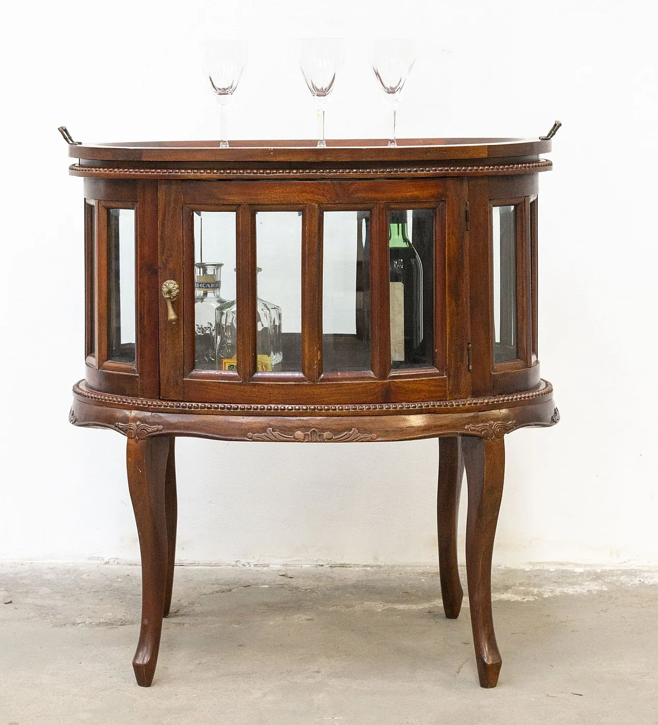 Mobile bar in legno di mogano con vassoio, '900 1