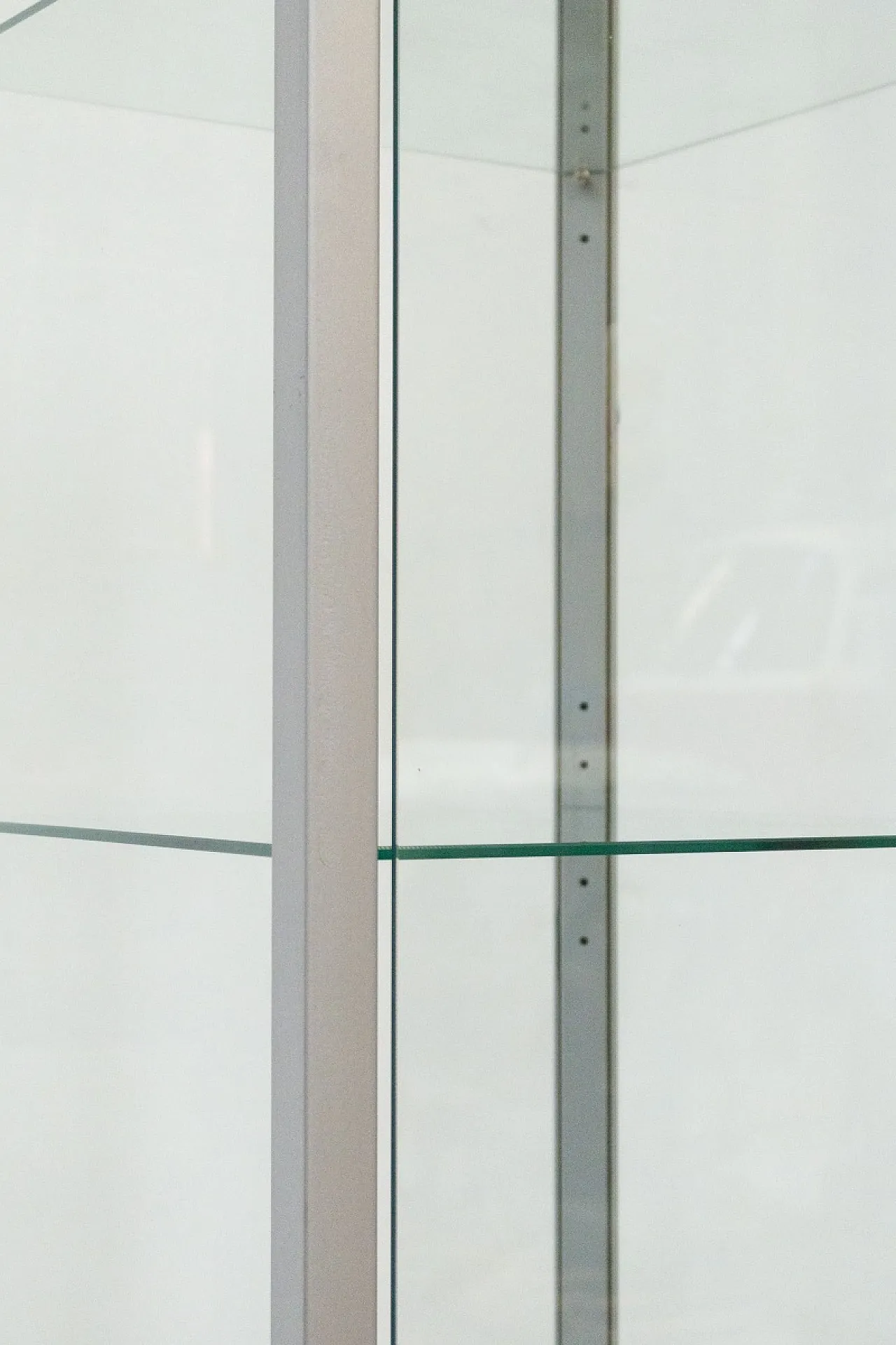 Silver lacquered wooden display case, 20th century 4