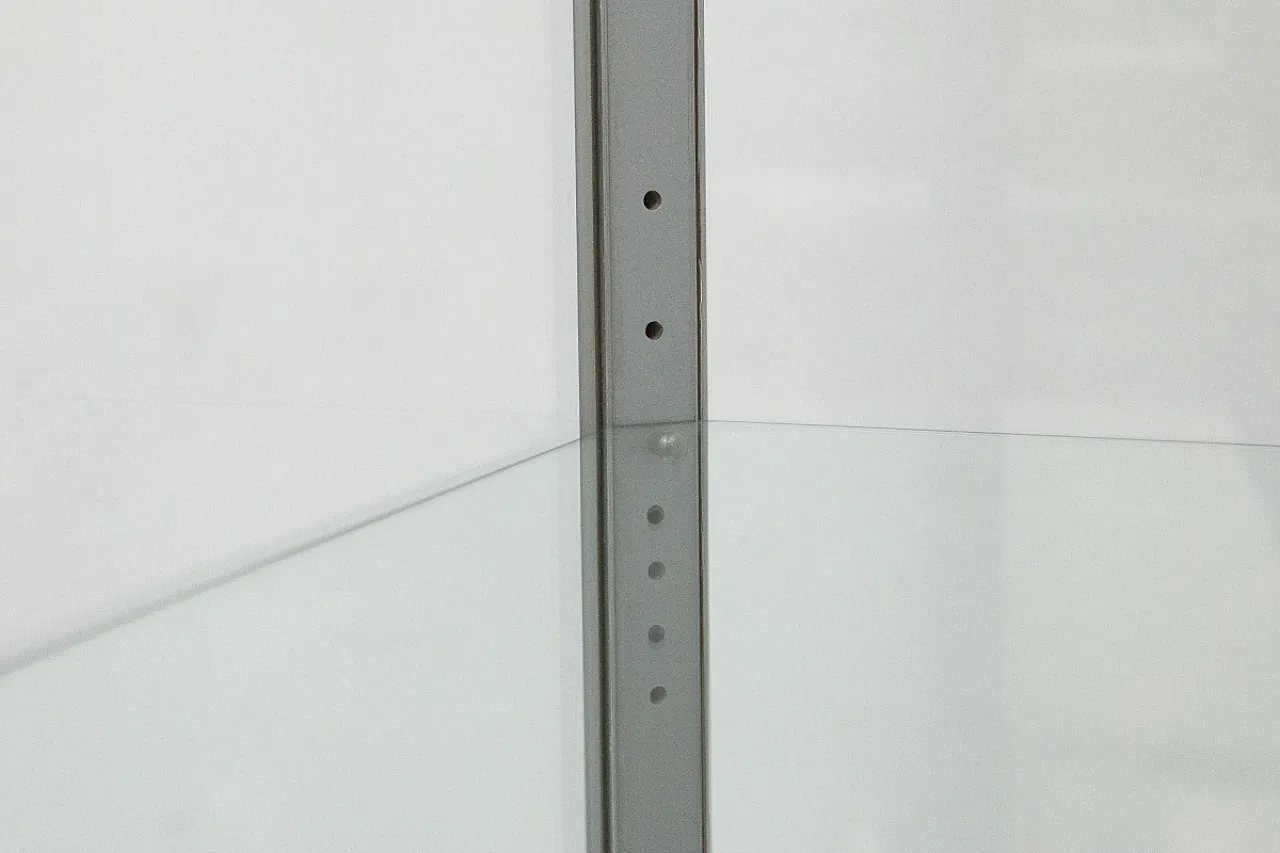 Silver lacquered wooden display case, 20th century 6