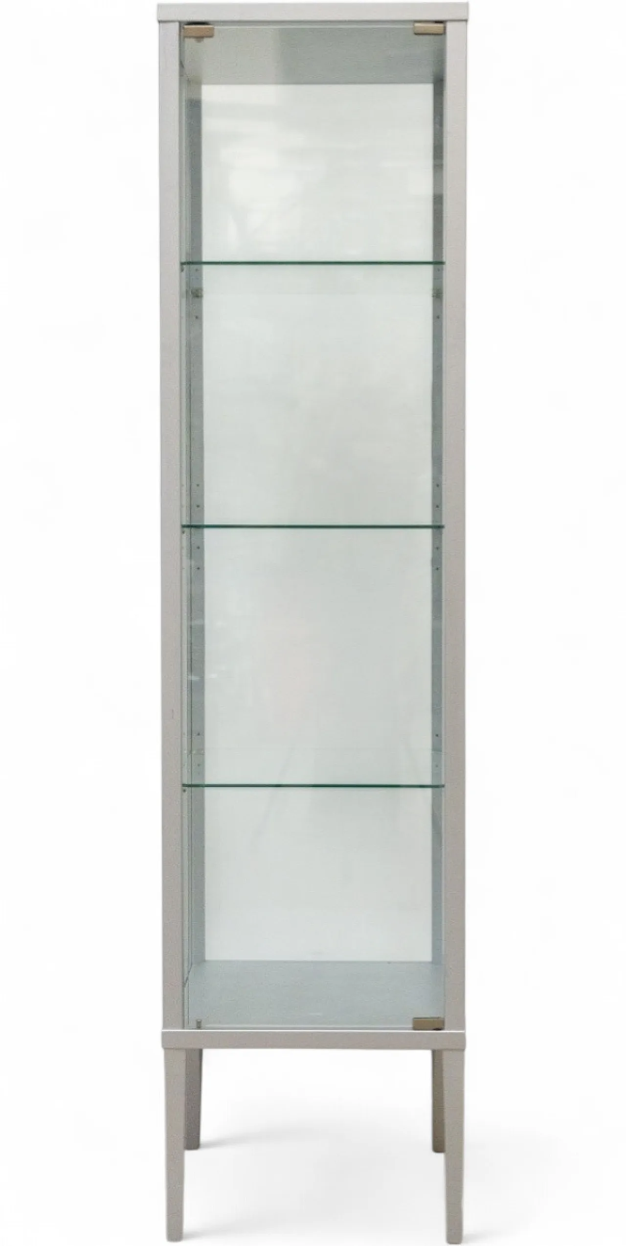 Silver lacquered wooden display case, 20th century 11