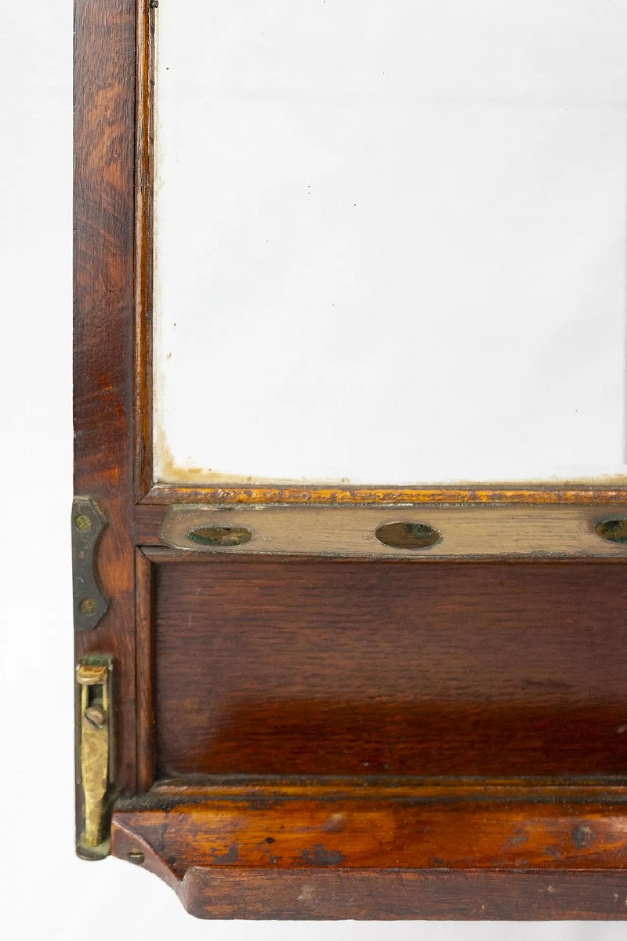 Armadietto porta pipe in rovere massello, primo '900 7