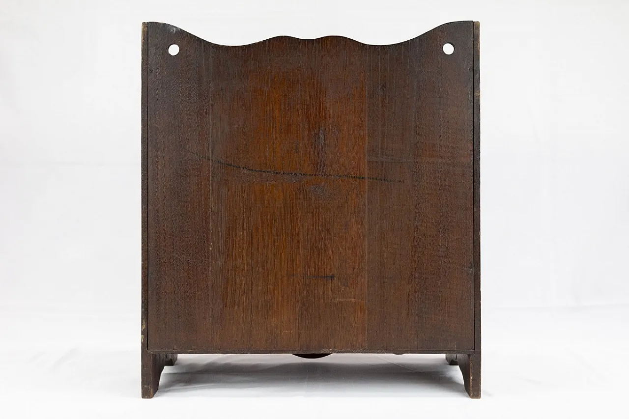 Armadietto porta pipe in rovere massello, primo '900 9