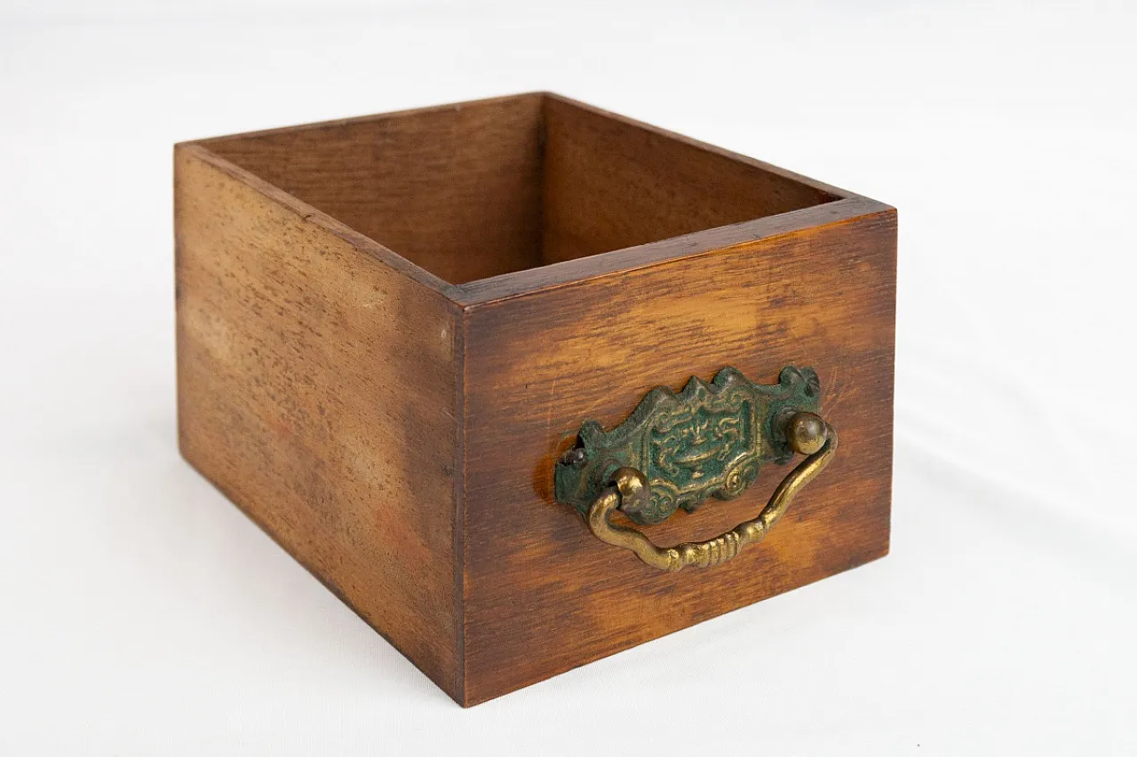 Armadietto porta pipe in rovere massello, primo '900 10