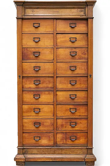 Solid oak filing cabinet, early 20th century