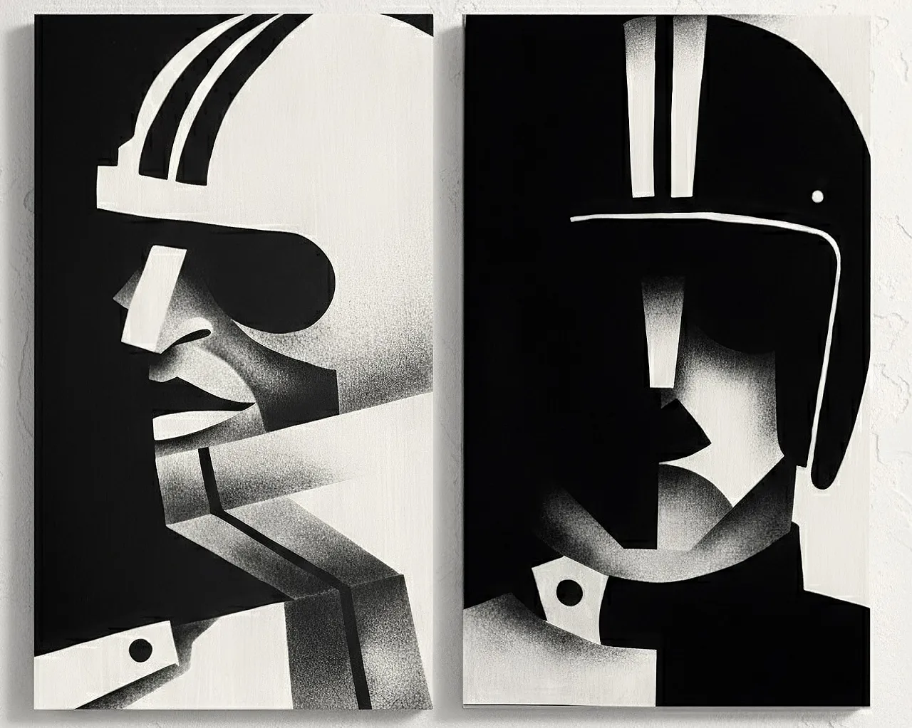 Diptych "I Piloti" Pair of original works - Neo Futurism - 1