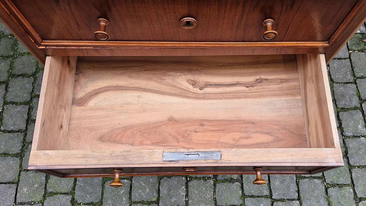 Pair of walnut-veneered weeklies, 19th century 7