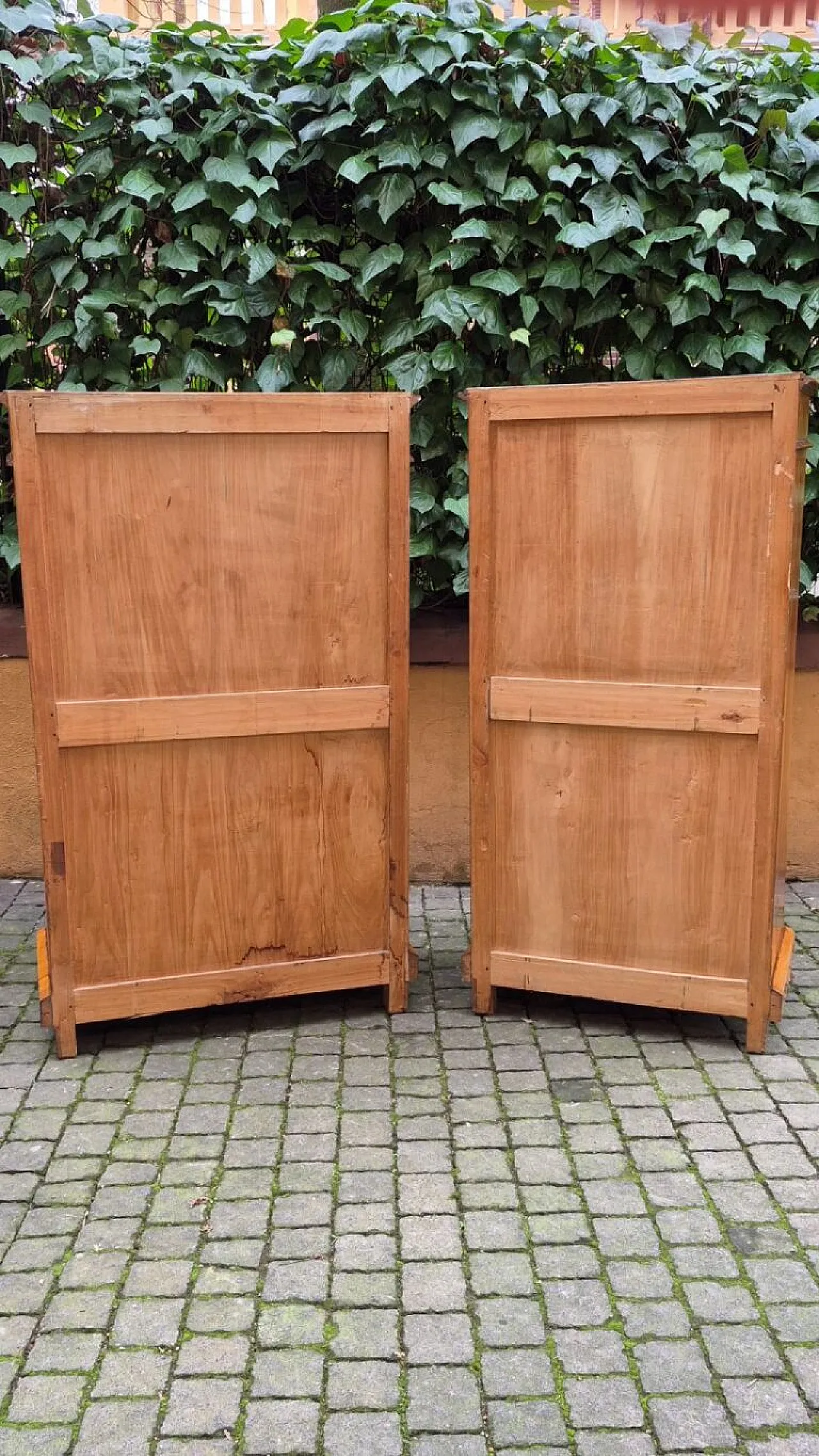 Pair of walnut-veneered weeklies, 19th century 8