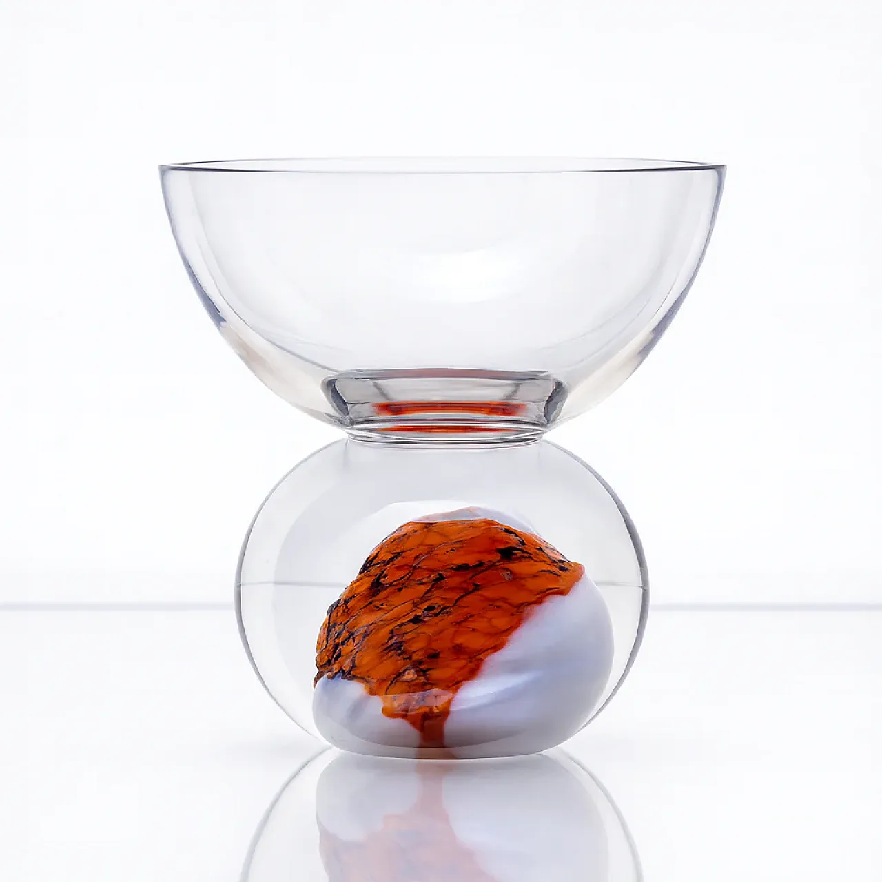 Lampada in vetro acidato di Venini, anni '70 2