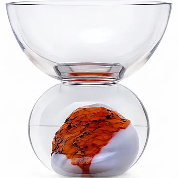 Lampada in vetro acidato di Venini, anni '70