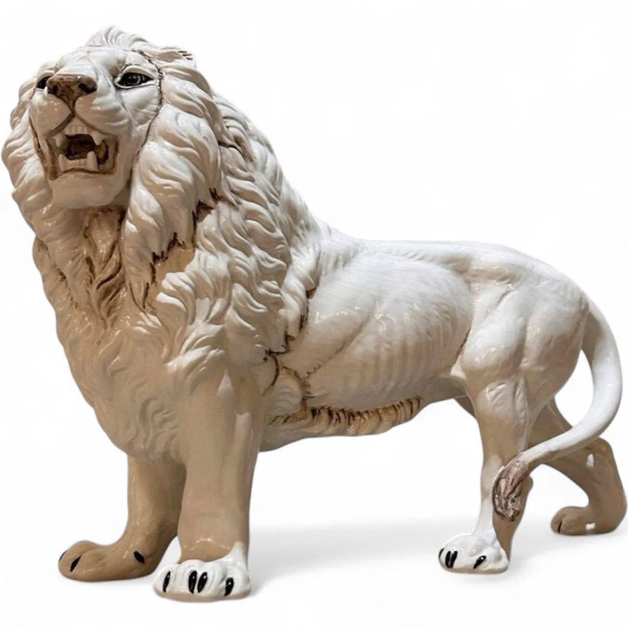 Ceramic roaring lion by Giovanni Ronzan, 1950s 10