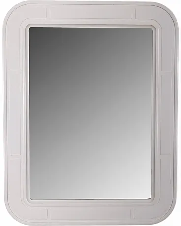 Specchio da parete bianco di Carrara Matt, anni '70