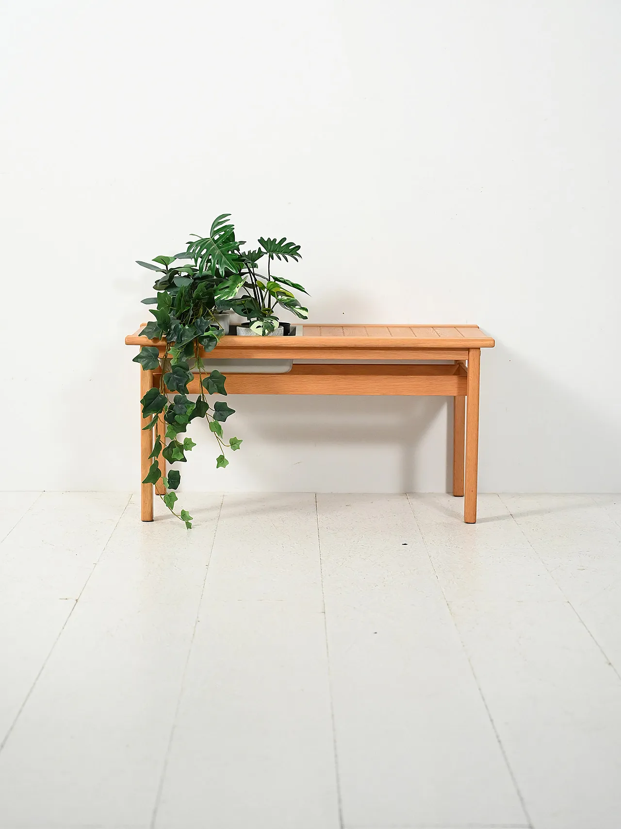 Panca con portafiori in rovere “Florida” 1