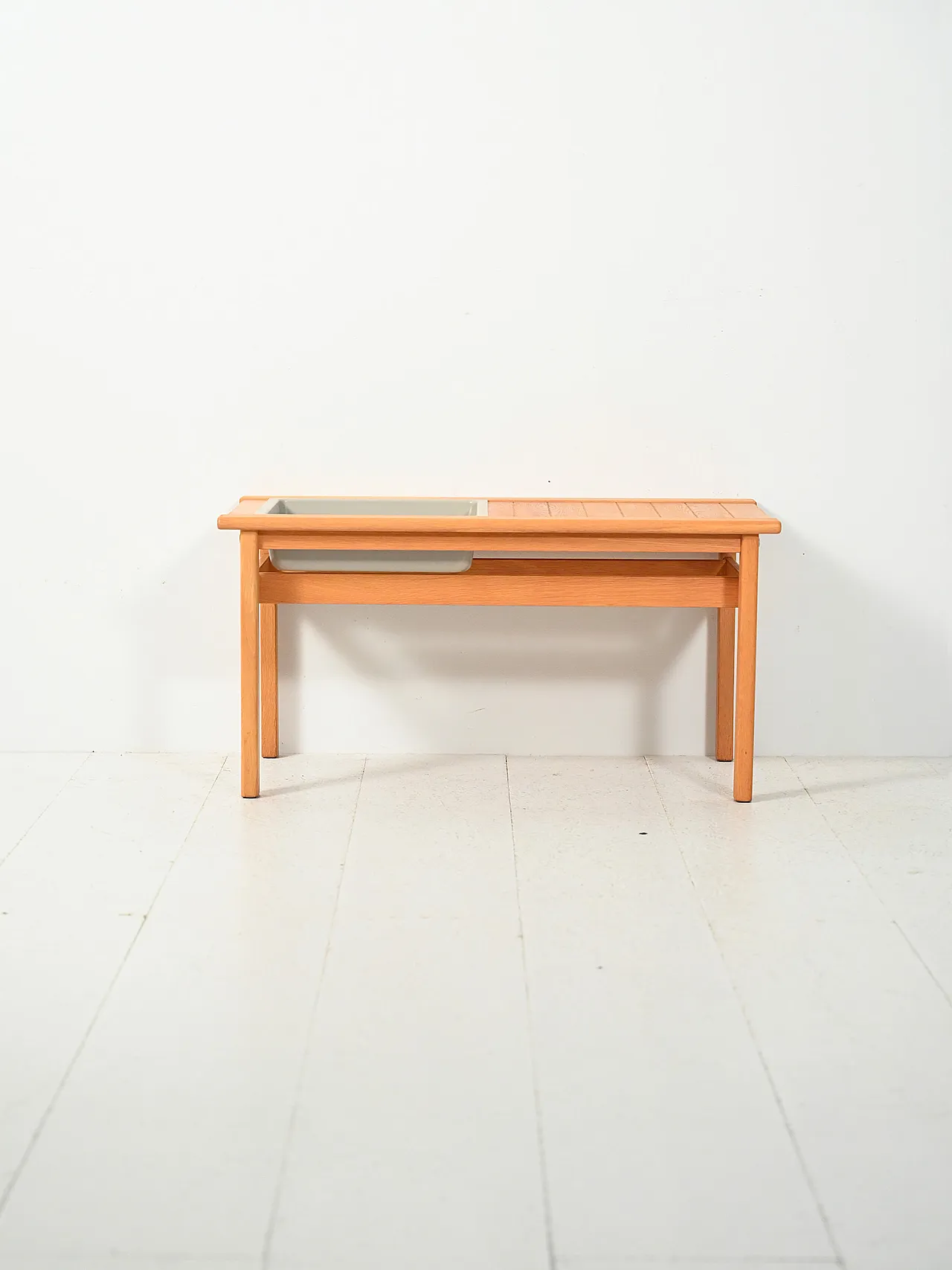 Panca con portafiori in rovere “Florida” 2