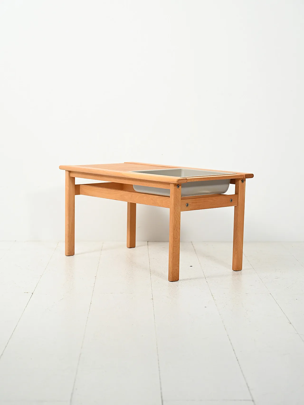 Panca con portafiori in rovere “Florida” 4