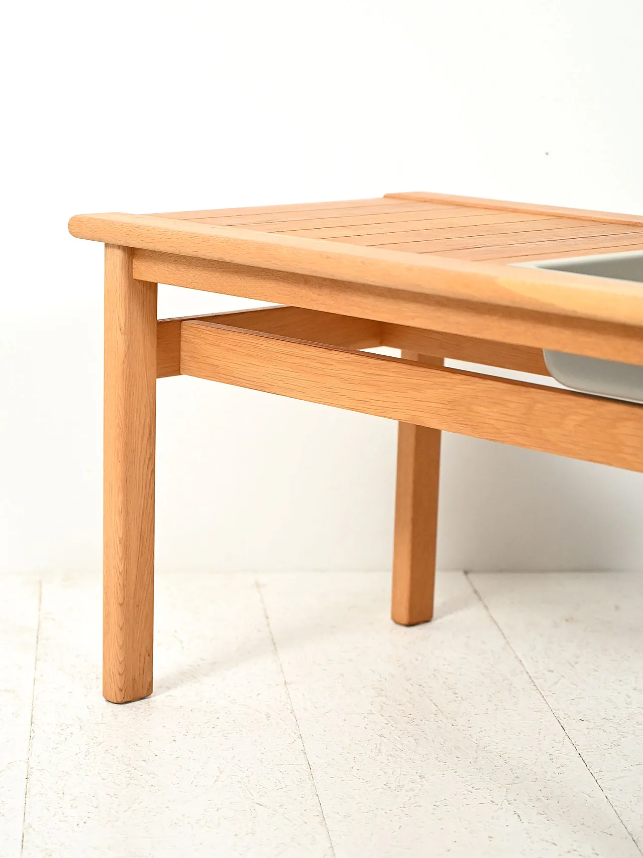 Panca con portafiori in rovere “Florida” 5