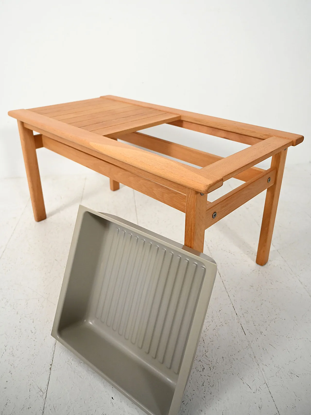 Panca con portafiori in rovere “Florida” 9