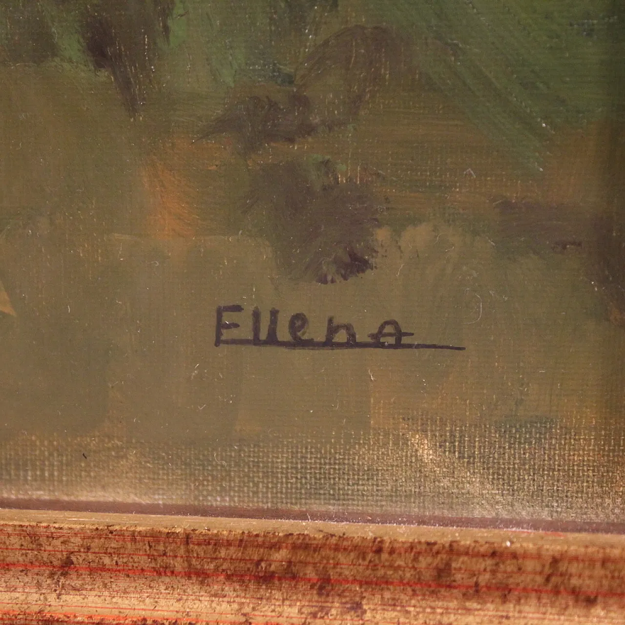 Dipinto italiano paesaggio La Vigna a Druento, '900 7