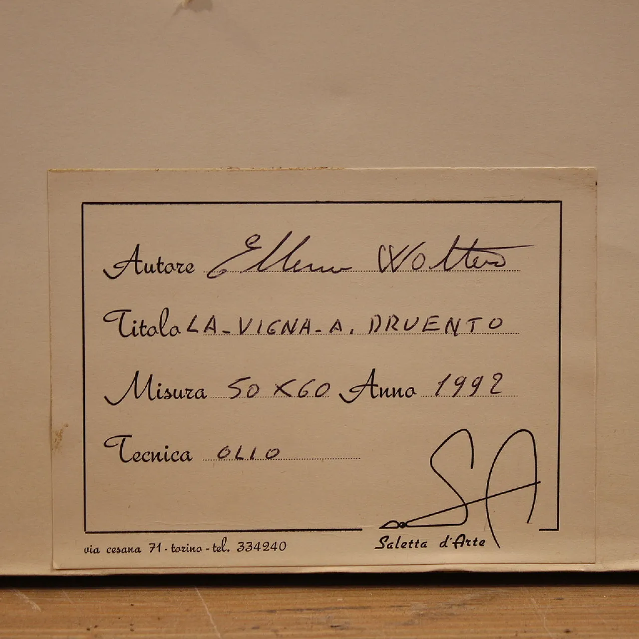 Dipinto italiano paesaggio La Vigna a Druento, '900 8