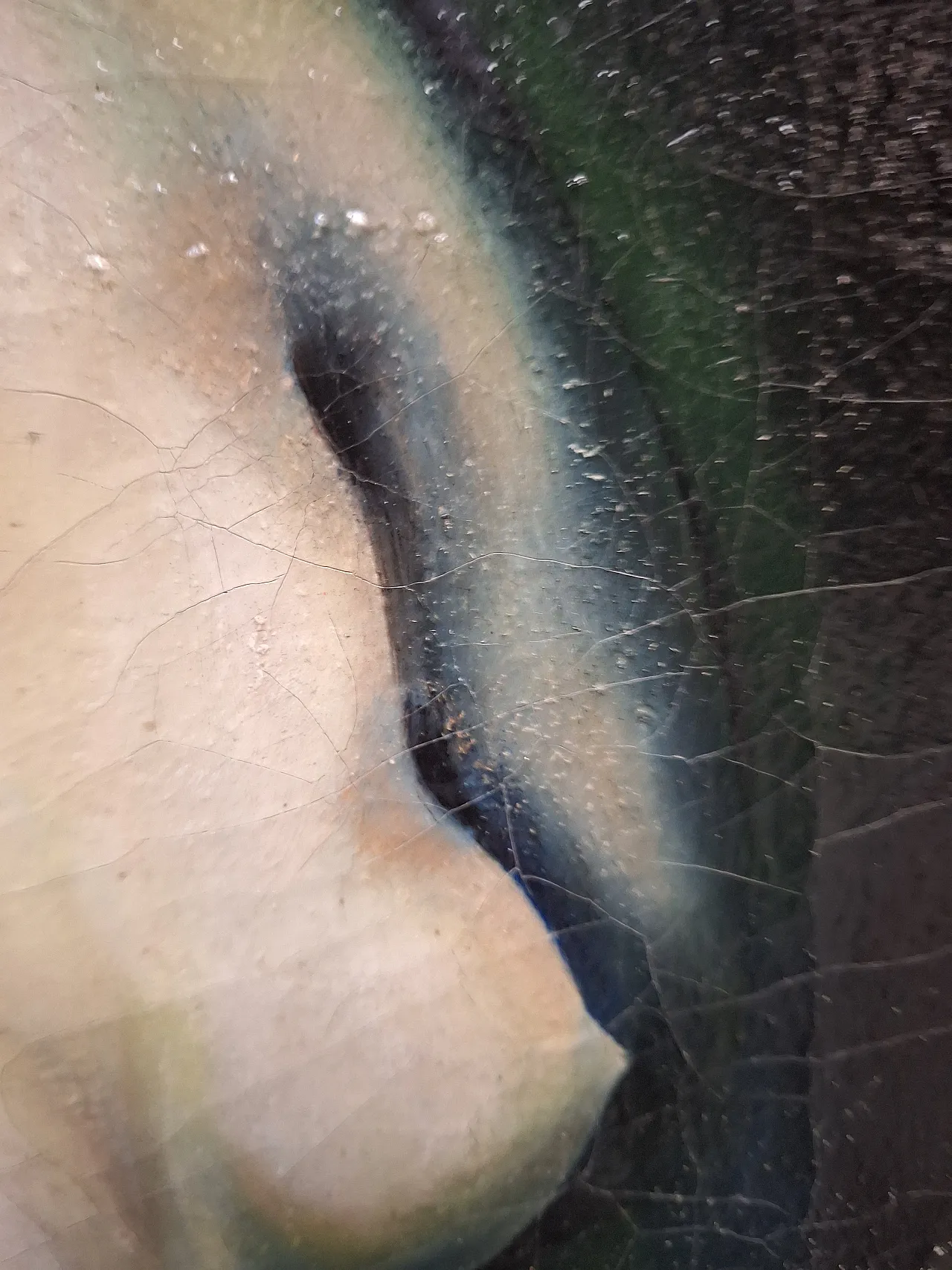 Oil on deco canvas depicting a woman with a carved and gilded frame 6