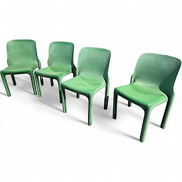 Gruppo sedie Selene di Vico Magistretti per Artemide, anni '70