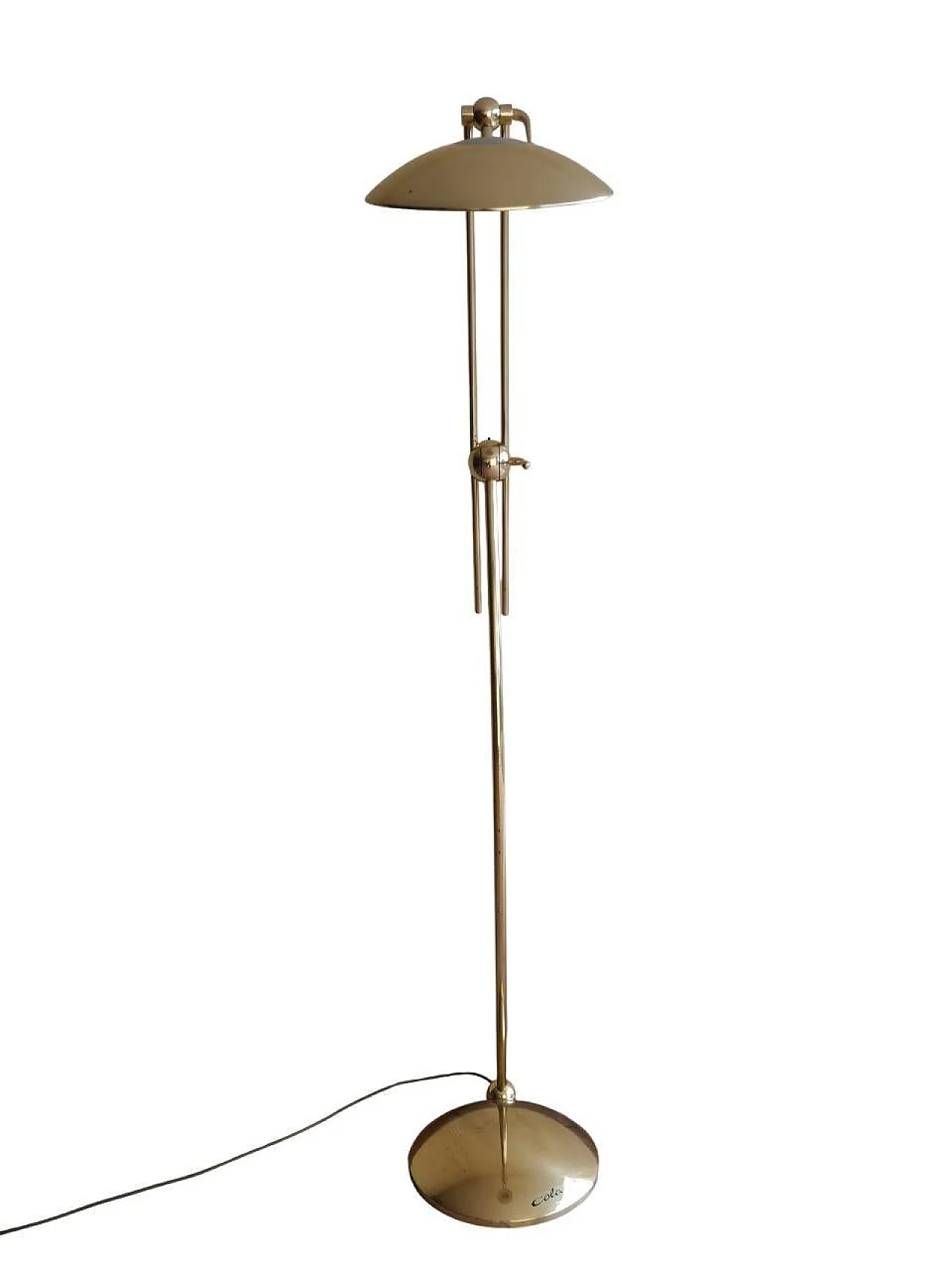 Lampada da terra di Luigi Colani in ottone, Italia, anni ‘70 2